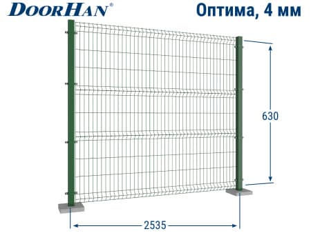 Купить 3D заборную секцию ДорХан 2535×630 мм в Самаре от 1034 руб.